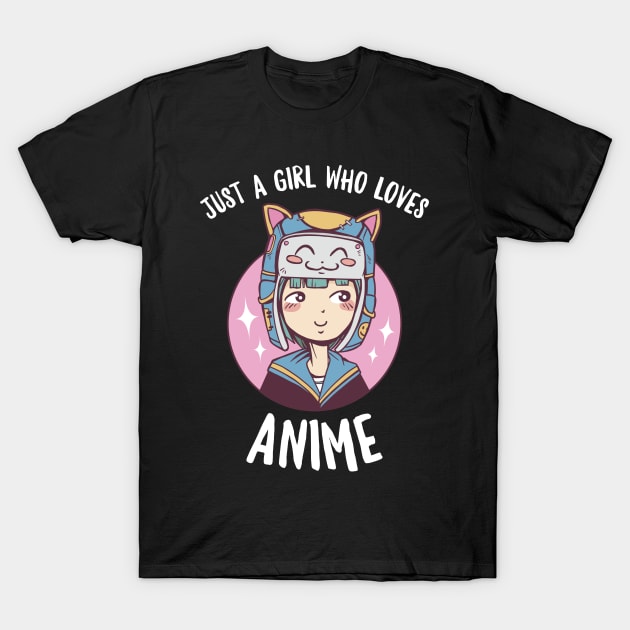 Just A Girl Who Loves Anime T-Shirt by OnepixArt